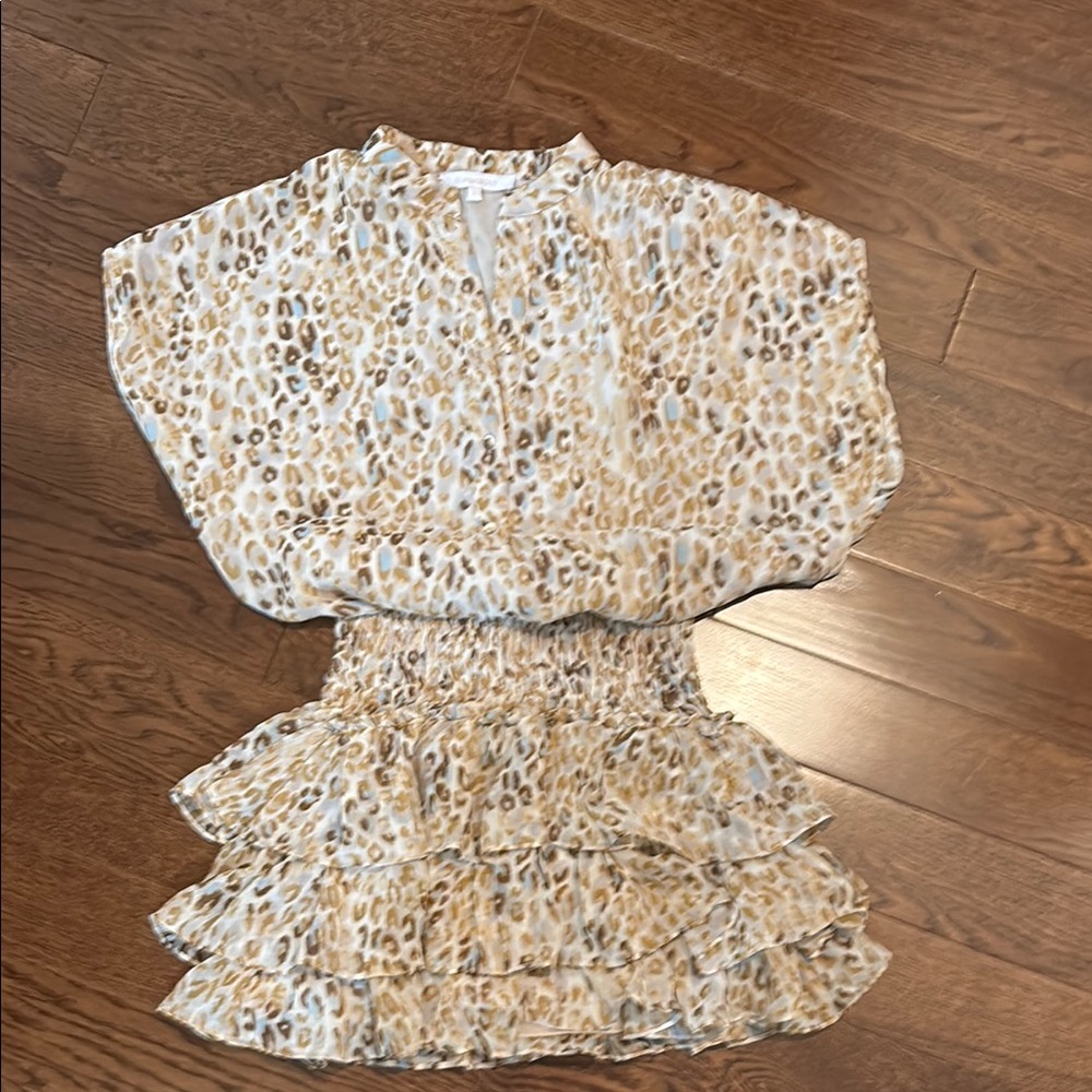 Leopard Print Dress w elastic wide waist band. Like new condition